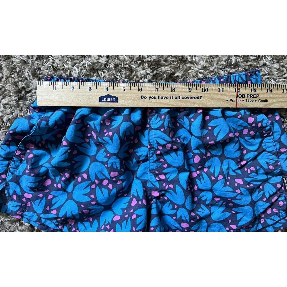 Patagonia Barely Baggies Shorts Womens Blue Floral Not Lined Size Small